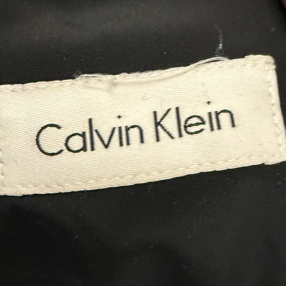 Calvin Klein Men's Black Overcoat Trench Raincoat Size 40R |‎ Classic Outerwear - Picture 2 of 9